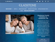 Tablet Screenshot of gladstonefamilydentistry.com